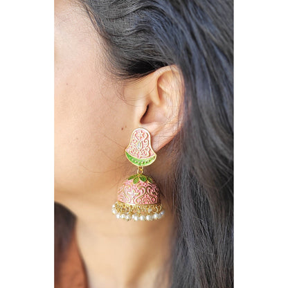 PINK PADMA JHUMKA