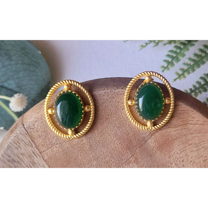 GREEN GAYATRI STUDS