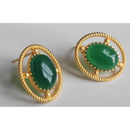 GREEN GAYATRI STUDS