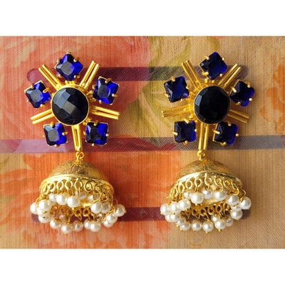 BLUE BINDU JHUMKA