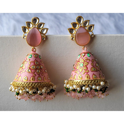 PINK PARVATI JHUMKA