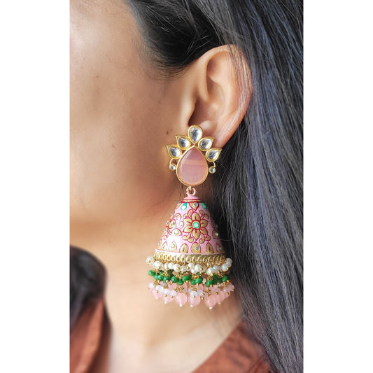 PINK PARVATI JHUMKA