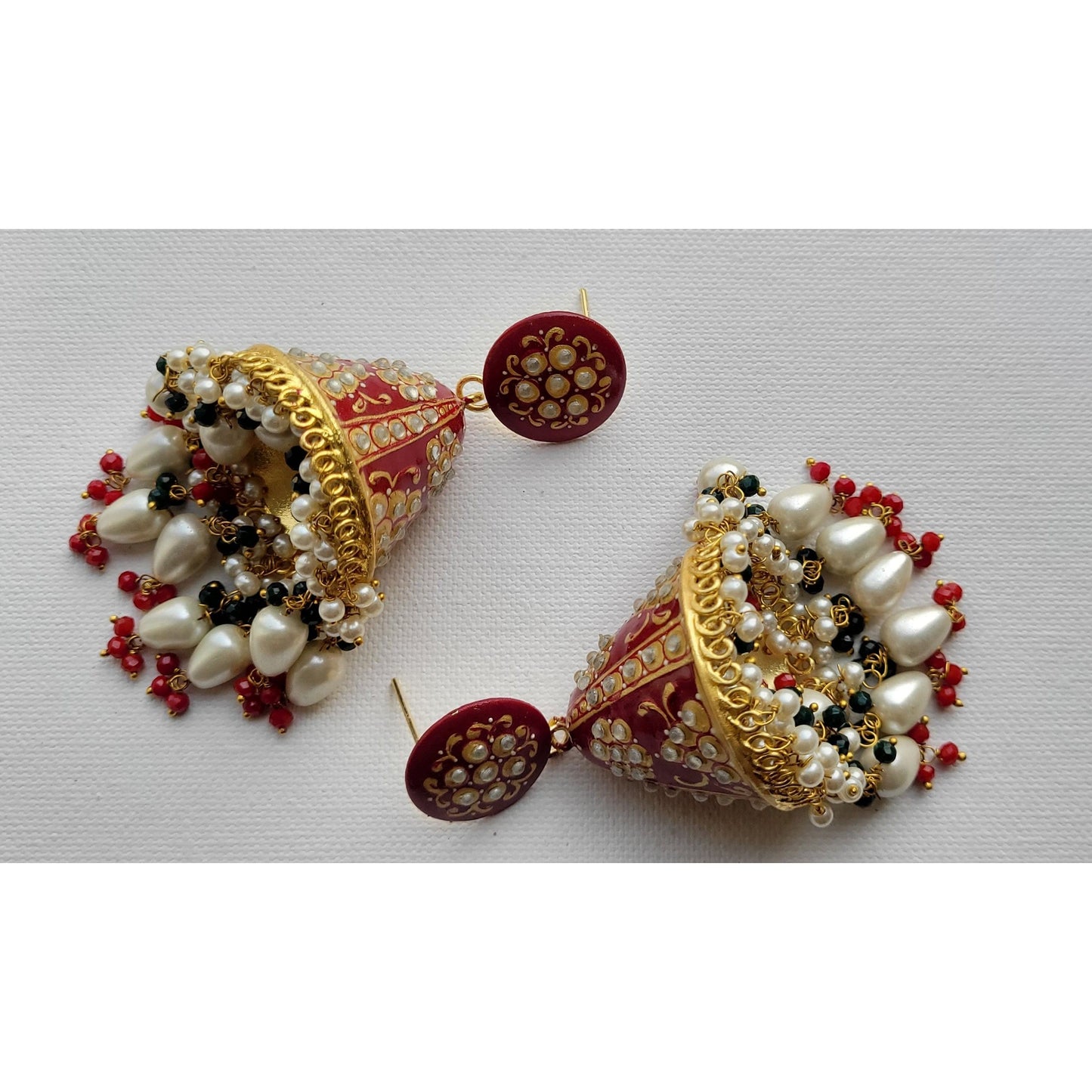 MAROON MANAVI JHUMKA