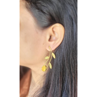 YELLOW YADAVI DANGLERS