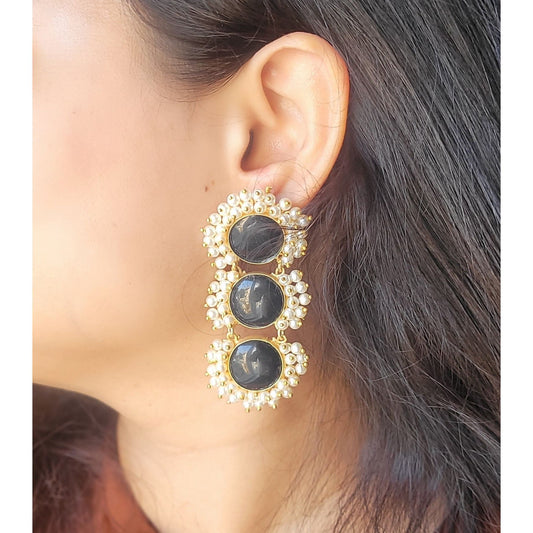 BLACK NAMRATA DANGLERS