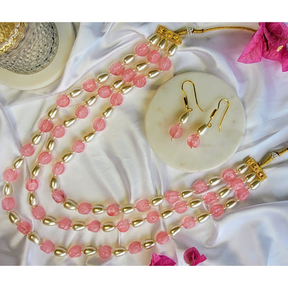 PINK PARIJAAT NECKLACE SET