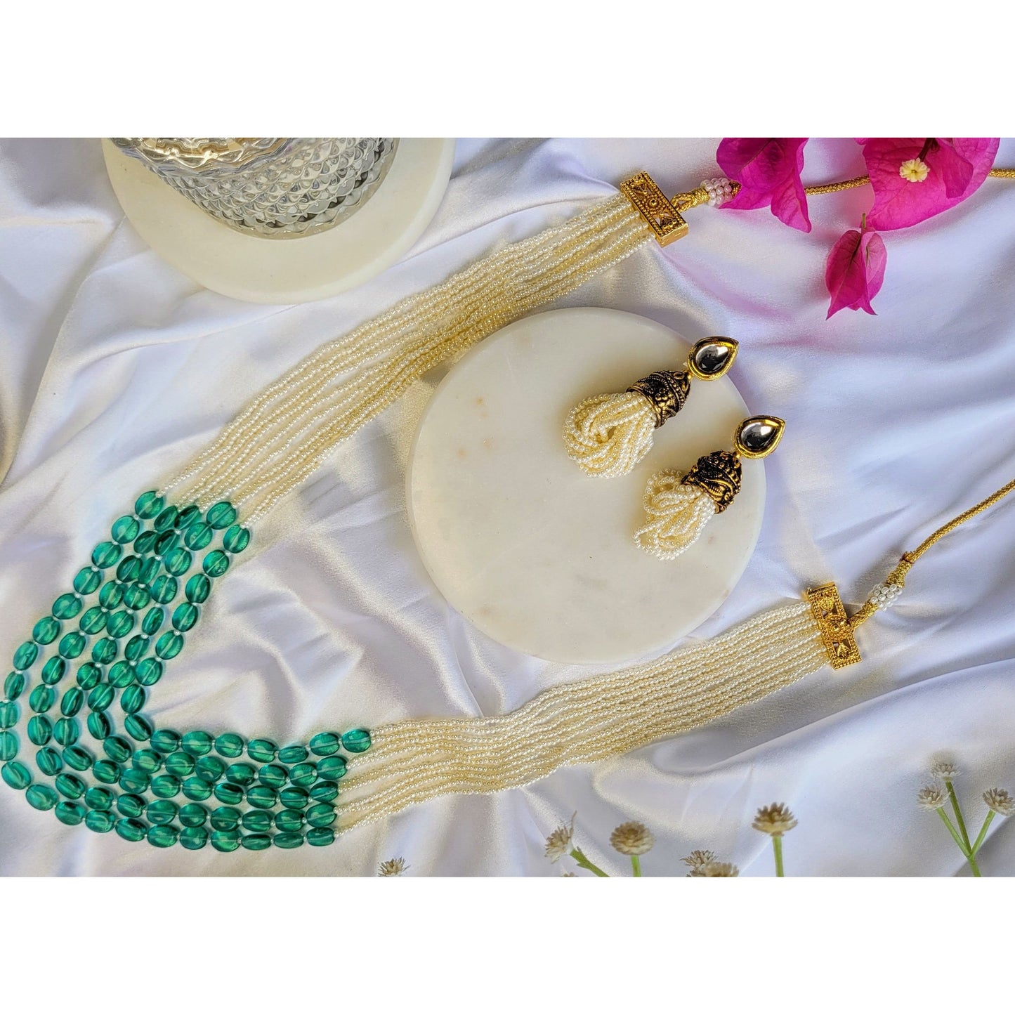 GREEN GANDHA NECKLACE SET