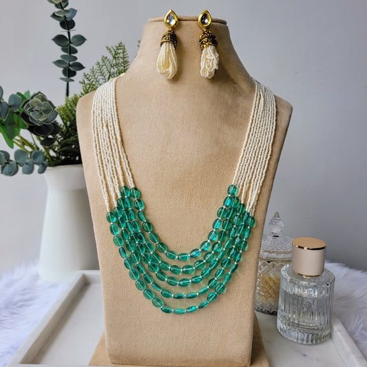 GREEN GANDHA NECKLACE SET