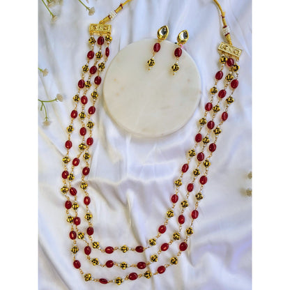 RED RESHMA NECKLACE SET