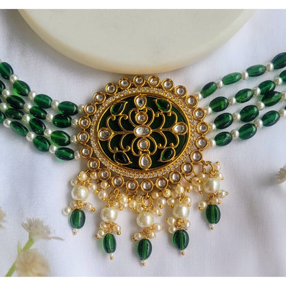 GREEN GITANJALI CHOKER SET