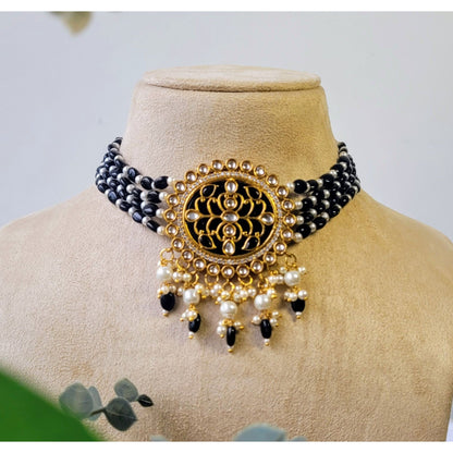 BLACK RIDDHI CHOKER SET