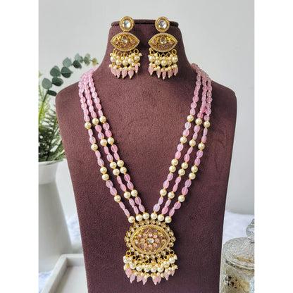 PINK PRATYUSHA NECKLACE SET