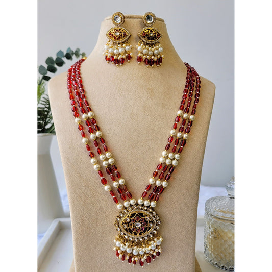 RED RANJITA NECKLACE SET