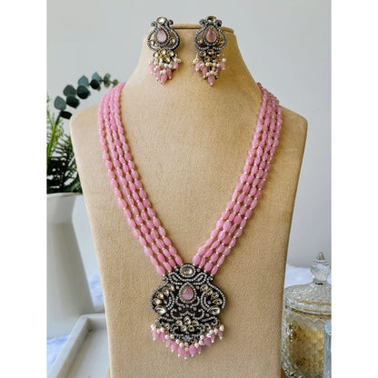 PINK PIHU VICTORIAN NECKLACE SET